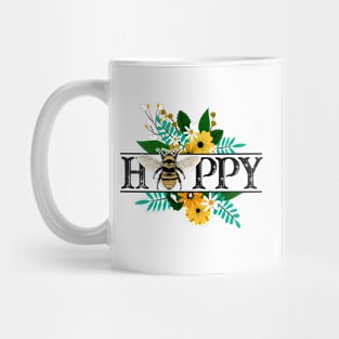 Bee Happy Flowers Mug